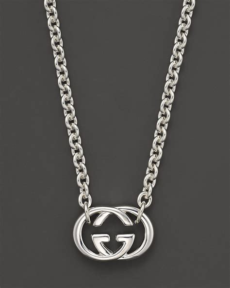 gucci silver britt logo necklace|gucci jewelry chain necklace.